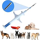 Manruta Small Size Pet Microchip Implant Kit for Dogs Puppy Cats Universal Standard with Unique ID Number 20 Pack (1.4X8 mm)