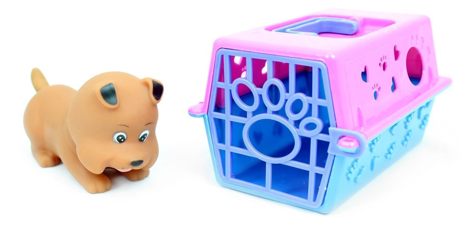 DPNY Kids Pretend Play Little Pet Carry Case Box Small Cage Carrier