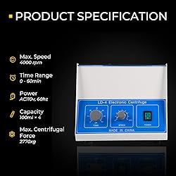 Dawot 100ml x 4 Electric Lab Centrifuge Machine