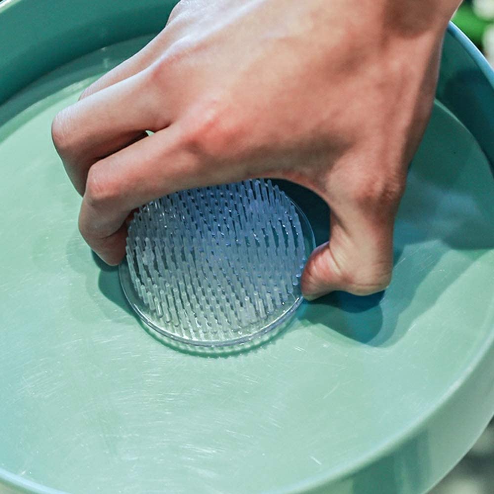 Set of 2 Flower Frog Clear Plastic Pin Frog Flower Arrangement Holder 2.76