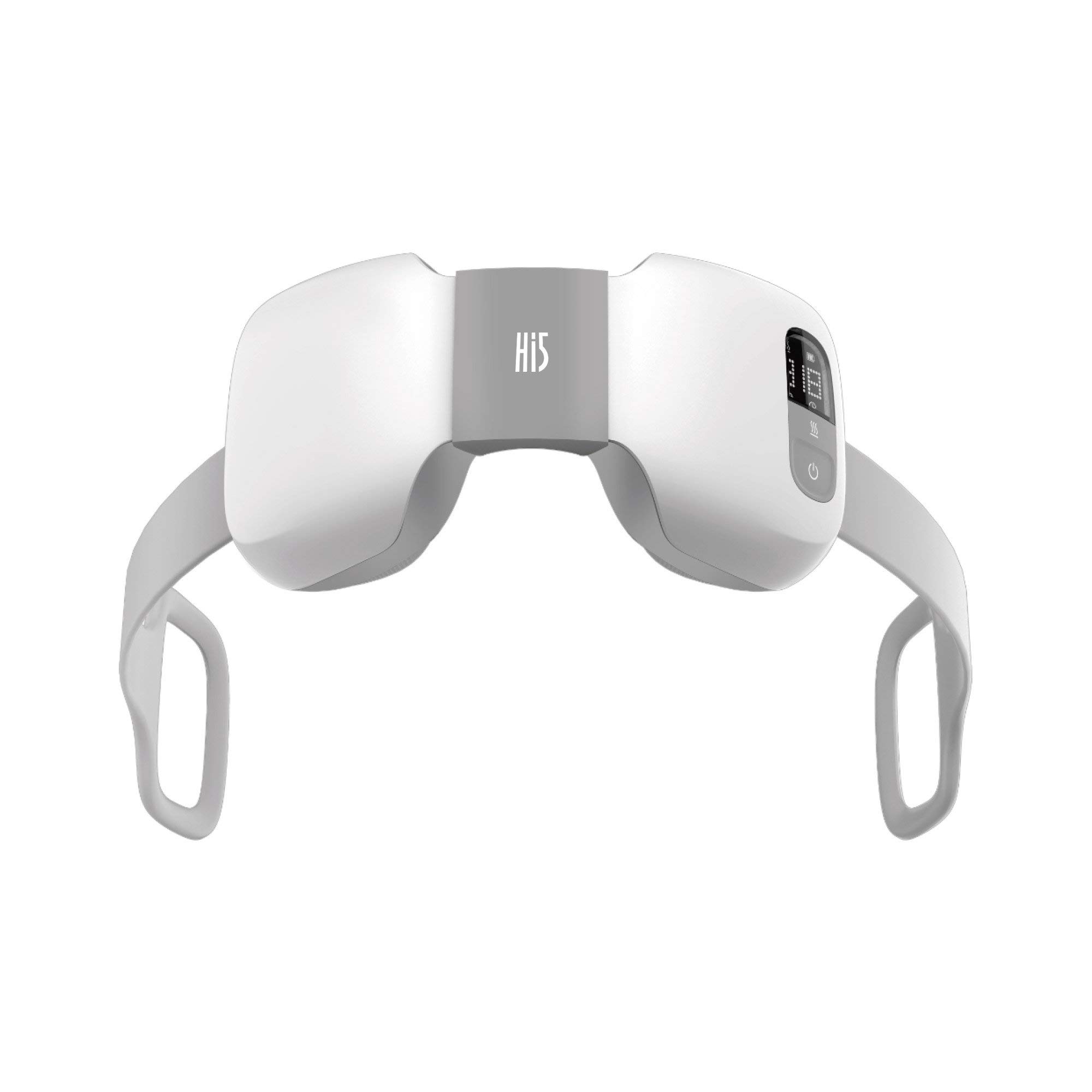 Hi5 Nassa 10385 3D Portable Massager with Adjustable Heat and Detachable Strap, Shiatsu and Kneading Massager for Neck, Back and Shoulder White & Grey