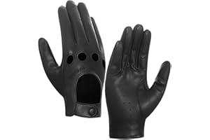 Harssidanzar Leather Driving Gloves For Women's,Summer Lambskin Unlined Ladies Driving Gloves GL009