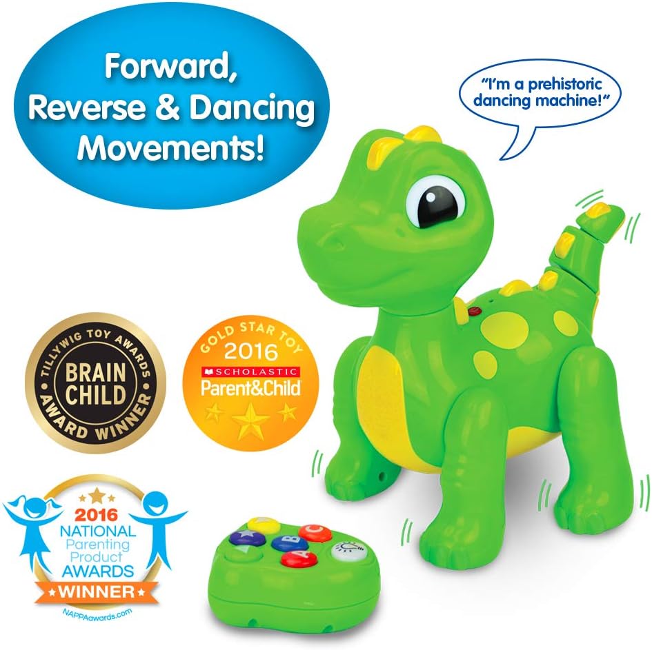 the learning journey remote control colors & shapes dancing dino