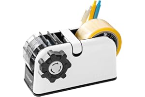 [TENDO°] Multi-Section Tape Dispenser ZO-508: Innovative Cutter for Custom Tape Width (White)