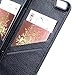 iPhone 6/6S Wallet Mirror Case for Girl -Bidear (TM) Creative Mirror Design with 3 Card Holder Slot Protective Hard Case for Apple iPhone 6 & iPhone 6S -4.7 Inch (Black)
