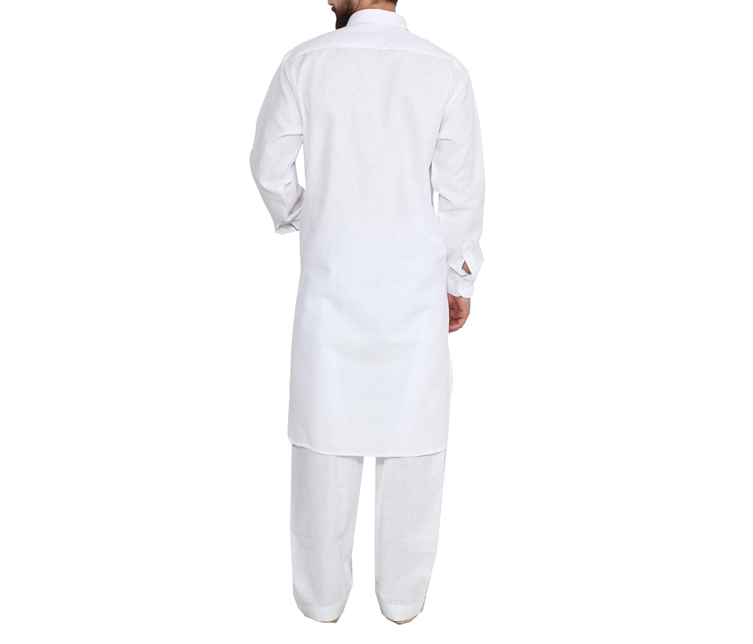 sojanya (since 1958) men's white cotton linen pathani kurta salwar