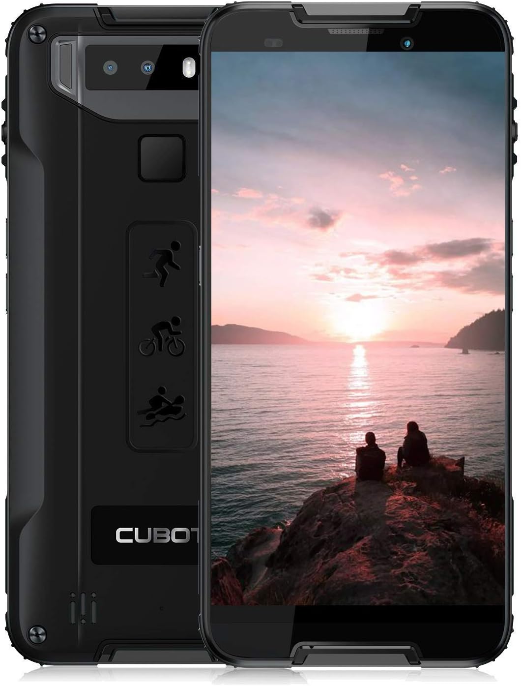 CUBOT Quest5.5 inch Quad-core Android 9.0 Pie Rugged Smartphone Unlock, 4GB + 64GB, 4G Dual Card, Gyroscope, 4000mAh Battery, 12 megapixel Camera, IP68 Waterproof, Shockproof, dustproof (Black)