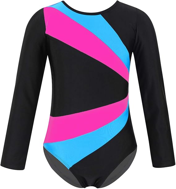 Nyeemya Mädchen Gymnastikanzug | Trikot Mit Shorts | Ballett Tanz Training