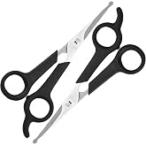 Pet Grooming Scissors Set for Body &amp; Facial Trimming, Durable Stainless Steel Blades with Rounded Tips, Lightweight Shears for Dogs &amp; Cats, Suitable for All Hair Types
