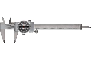 Fowler 52-008-707 Stainless Steel Shockproof Dial Caliper, 0-6" Measuring Range, 0.001" Graduation Interval, Face Color Black