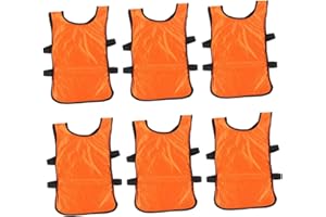 KOMBIUDA 6pcs Tank Tops for Girls Boys Basketball Girl Soccer Ball Scrimmage Team Practice Vests Teens