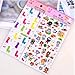 Nakimo 4 Sheets Cute Lovely Cartoon 3D DIY Decorative Puffy Adhesive Sticker Tape / Kids Craft Scrapbooking Sticker Set for Diary, Album