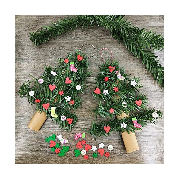 Supla 12 Pcs Artificial Christmas Wired Pine Garland Ties Faux
