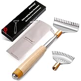 Aznrszy Back Scratcher with 2Pcs Detachable Wide Claws, Heavy-Duty Backscratchers for Women Men Adults Extendable to 62CM, Wooden Handle, Rolling Ball for Body Massage