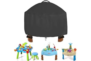 ANANMEI Kids Sand Water Table Cover (34 "DX18" H) ，Outdoor waterproof and UV resistant Sand water table covers are suitable for various styles and models， (Cover only) Black