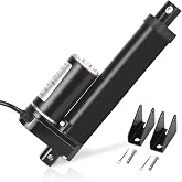DC HOUSE 1000N High Speed 14mm/s Black Actuator Motor 4 Inch 4" Stroke Linear Actuator DC12V with Mounting Brackets (Not Include Wiress Remote Controller)