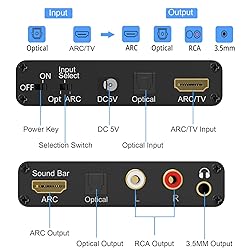 Tendak HDMI Audio Extractor, 192KHz ARC Audio
