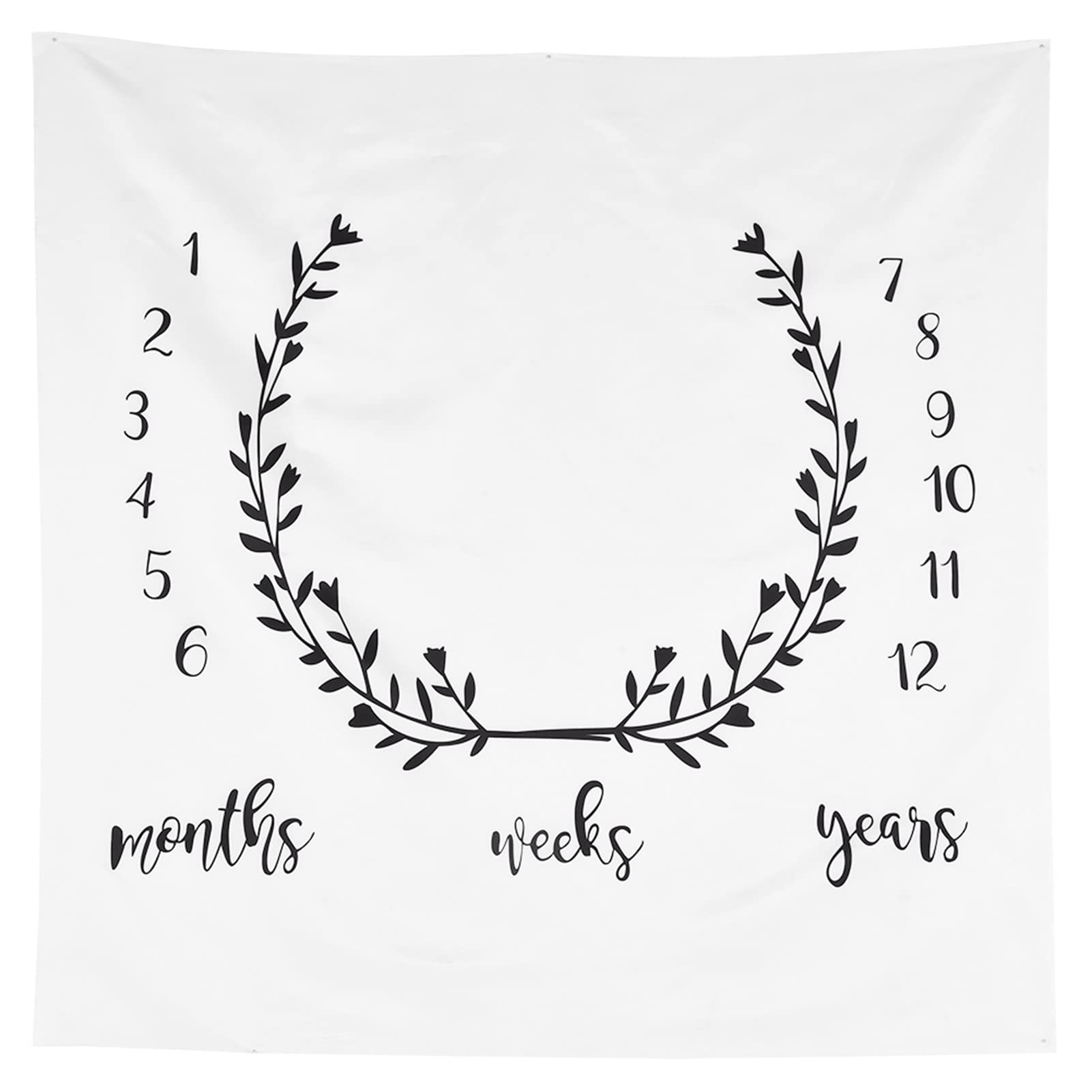 100 x 100cm Blanket Weekly Monthly Quilt Growth Record BlanketBaby Monthly Blanket for Baby Boys Girls (C) Baby Souvenirs