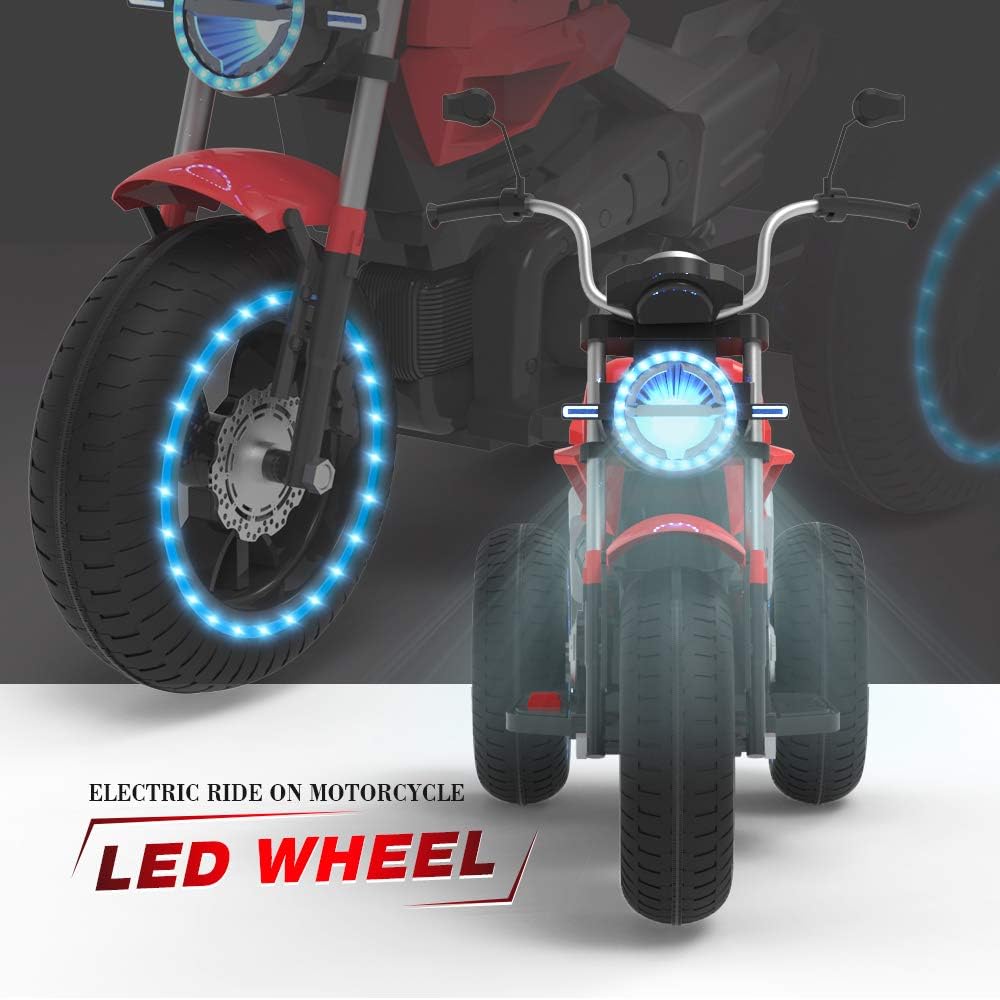 hoverheart kids 3 wheels electric tricycle ride on motorcycle 6v battery powered