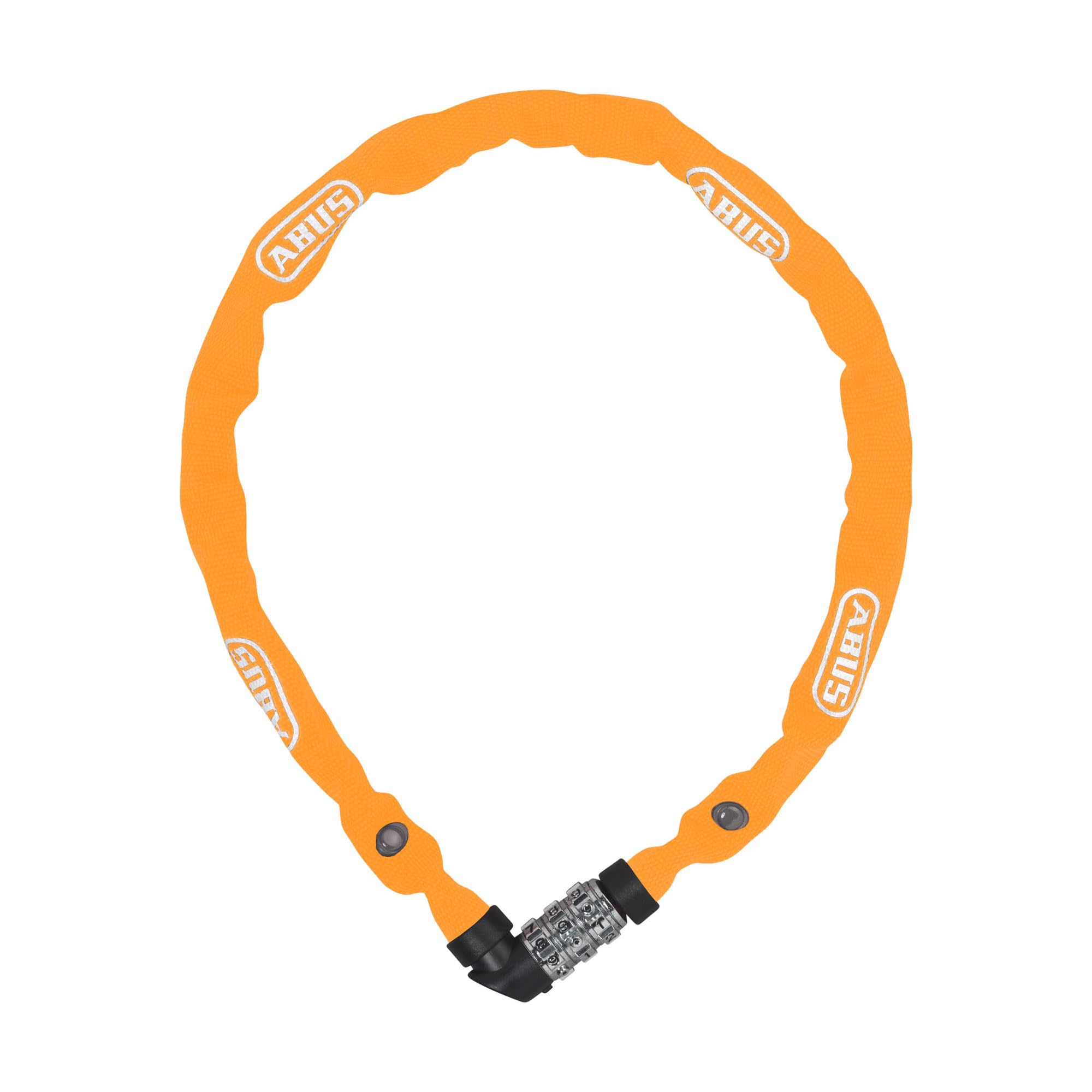 ABUS chain lock 1200 Web - combination lock made of special steel - ABUS security level 2 - 60 cm - black/orange