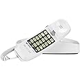 Advanced American Telephones 210WH AT&T 210M Basic Trimline Corded Phone, No AC Power Required, Wall-Mountable, White