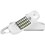 Advanced American Telephones 210WH AT&T 210M Basic Trimline Corded Phone, No AC Power Required, Wall-Mountable, White
