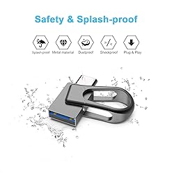 32GB USB C Flash Drive, 2-in-1 OTG USB 3.0 Thumb