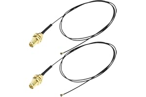 SING F LTD 2Pcs RP-SMA Cable Antenna Replacement Compatible with Intel AX200NGW 8265AC 8265NGW 9560AC M.2 NGFF IPX U.Fl MHF4 