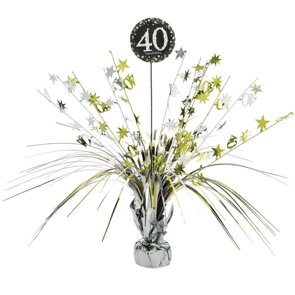 Adult Gold Celebration 40th Centerpiece Spray
