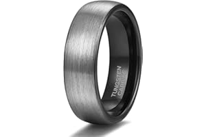TRUMIUM 4mm 6mm 8mm Tungsten Rings for Men Women Engagement Wedding Band Brushed Black Comfort Fit Size 4-15