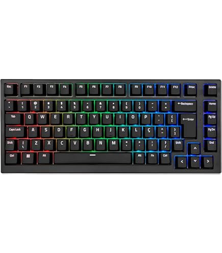 akko Teclado Magnético Hall Effect 60% RGB ABNT2 Akko 3061S Preto com