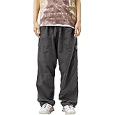 BLACKARMADA Waterproof Baggy Parachute Pants–Breathable Quick Dry Joggers Hiking Work Pants for Men & Women, Wide-Leg Fit