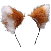 Faylay Cosplay Women Plush Furry Cat Ears Headwear Accessory for Party