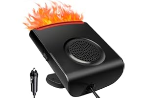 FIDENSIS 12V Protable Car Heater, 150W Windshield Defroster Defogger, Quick Heating, Compatible with All 12V Vehicles including Cars, Trucks, RVs, and Boats