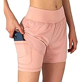 Gopune Women's 2 in 1 Running Shorts Workout Athletic Gym Yoga Shorts Liner