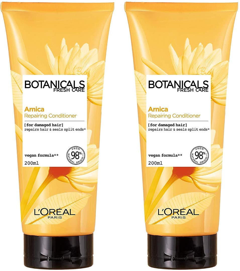 Set of 2 L'Oreal Botanicals Arnica Damaged Hair Repairing Vegan Conditioner 200ml