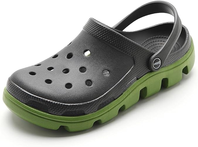 Amazon Arcweg クロッグ メンズ サンダル 厚底 疲れない ビーチサンダル 男女兼用 スリッポン レディース サボ サマーシューズ 2way 通気性 オフィス お出かけ 夏 ブラック グリーン 27 5 28cm クロッグ サボ
