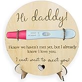 Pregnancy Announcement For Daddy Keepsake Wooden Sign, Hi Daddy Pregnancy Test, Baby Surprise Reveal To Husband