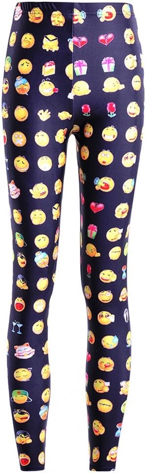 Bamovo Women's 3D Pattern Elastic Tights Floral Print Skinny Leggings Plus Size