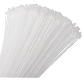 MECCANIXITY 800pcs 3 Inch 11 Lbs Cable Zip Ties Self-Locking Small Nylon Cable Tie Wraps 1/8" for Cord Management, White