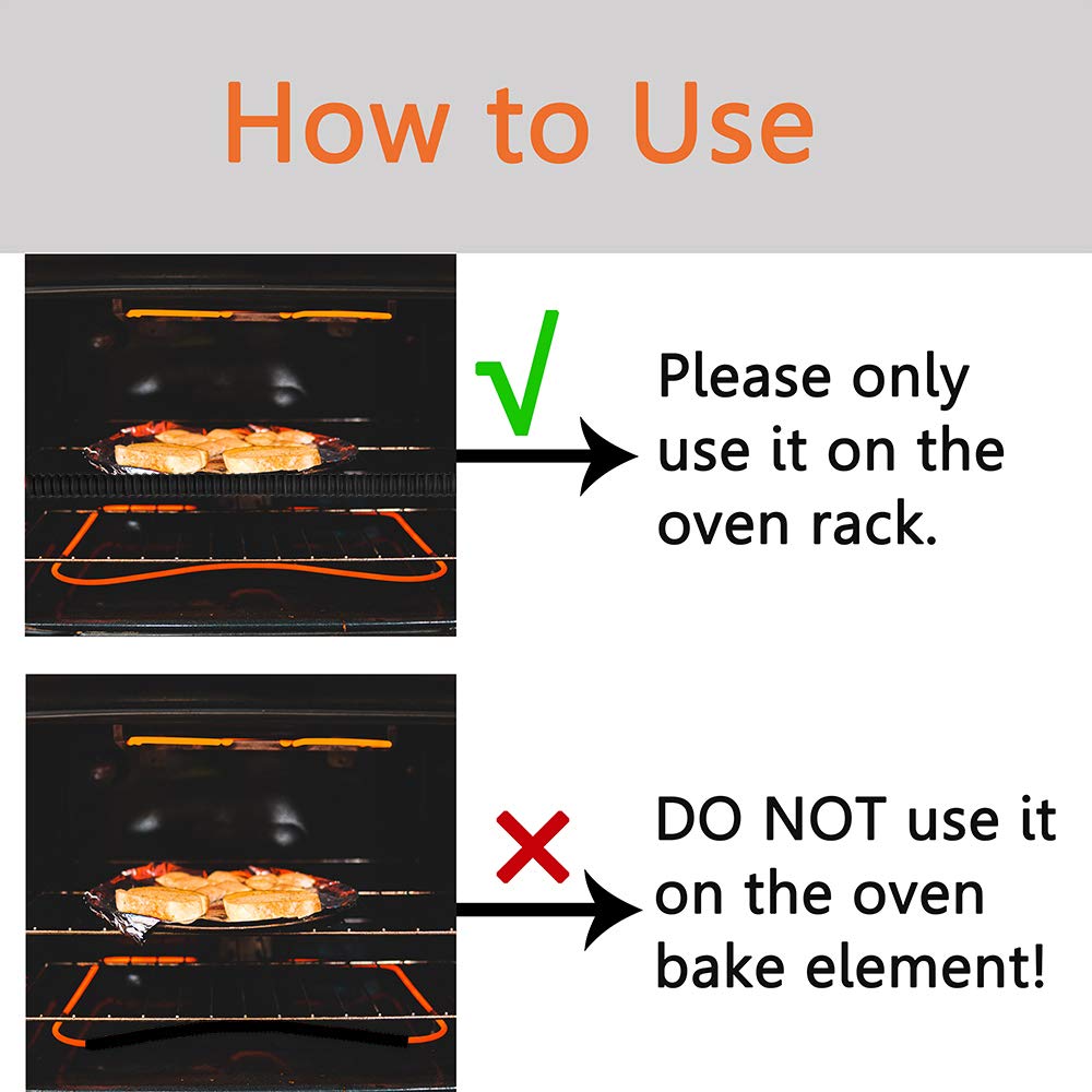 LeeYean Oven Guards for Racks - 4 Pack Heat Resistant Silicone Oven Rack Shields Cover 14 inches Long Oven Rack Edge Protector, Protect Against Burns and Scars (Black)