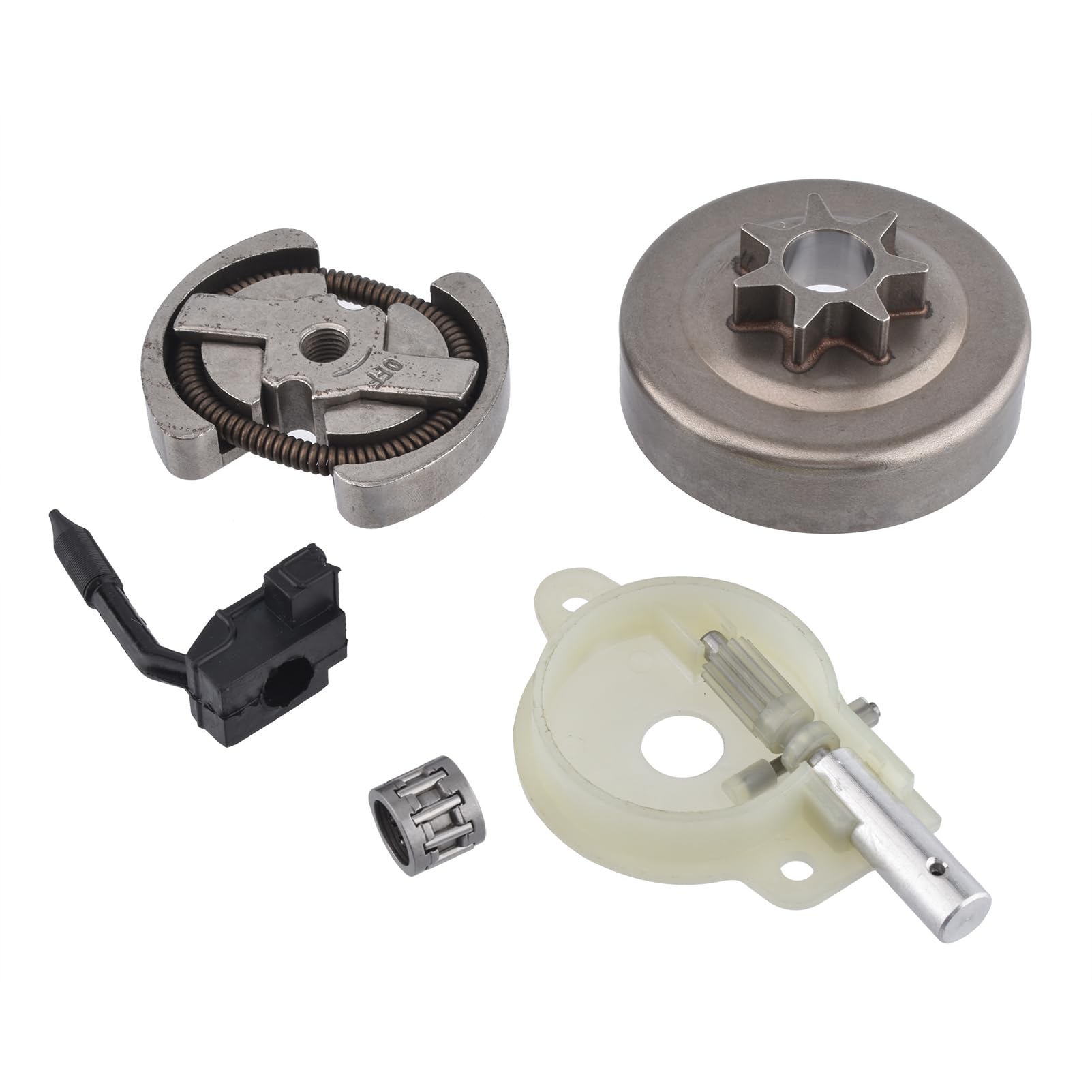 .325" 7T Clutch Drum Oil Pump Oiler Cage Bearing Kit for Husqvarna 142 141 137 136 36 41 Chainsaw