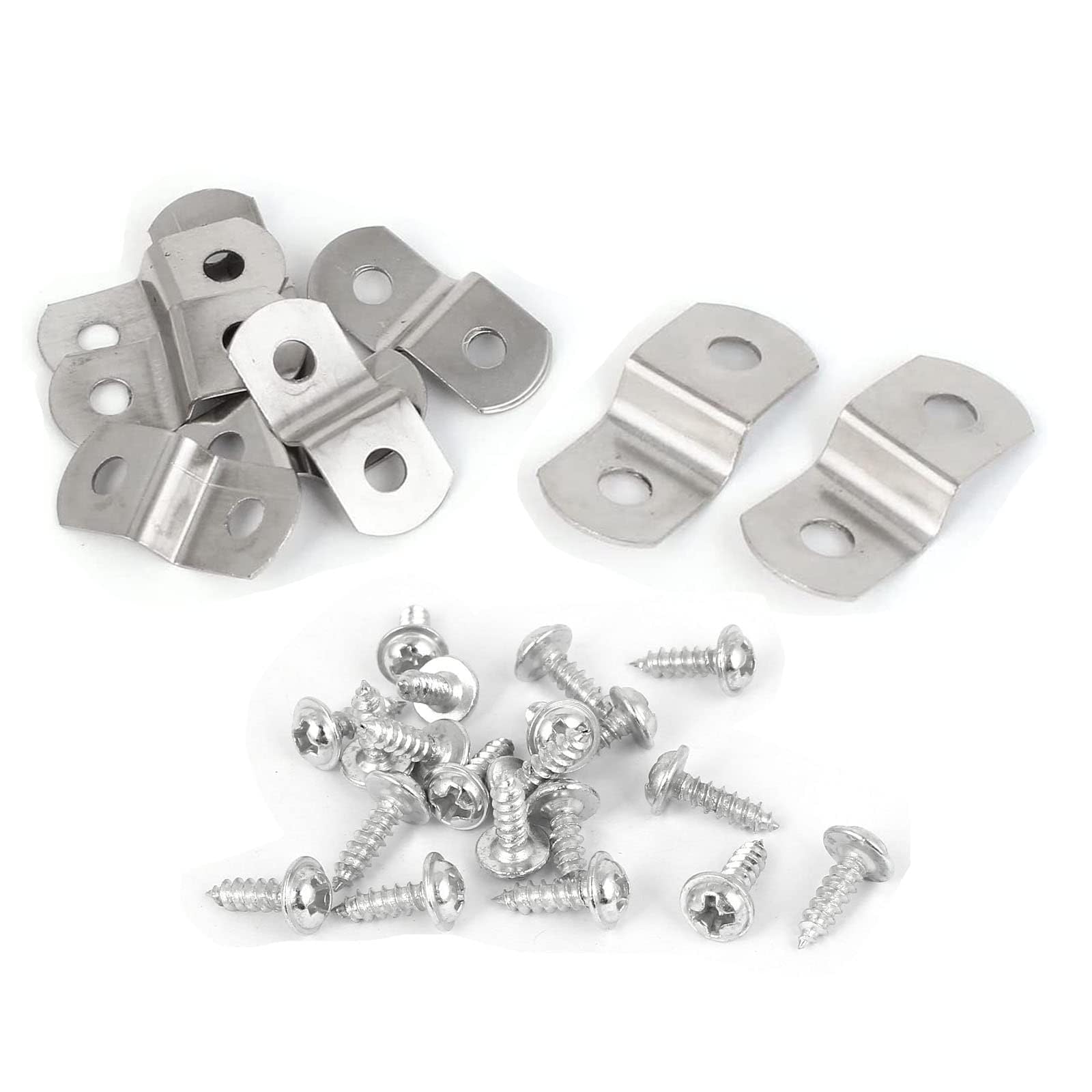TOP-VIGOR 10 Set Metal Z Shape Photo Picture Brackets Frame Braces with Screws 30mm x 13mm x 6mm