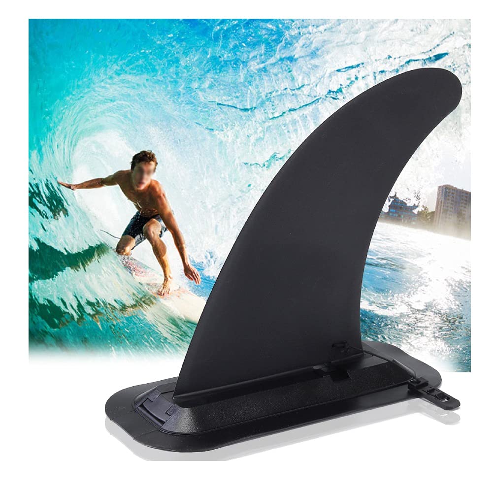 Surfboard Center Fin - PVC Stand-Up Inflatable Paddle Water Surfboard Fins Single Center Replacement Paddle Board Fins - Quick Release Kayak Surfing Longboard Fins for Longboard Surfboard Paddleboard
