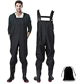 Waterproof Fishing Waders for Men & Women - Lightweight, Durable Chest Waders with Built-in Boots for Fly Fishing, Kayaking