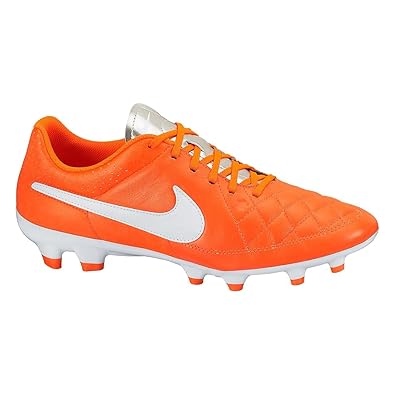 nike tiempo orange and white