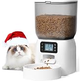 ANDOLL HOME Automatic Cat Feeder, Timed Cat＆Dog Dry Food Dispenser | 3L,Easy to Setup and Clean,10s Voice Recorder,8 Meals daily,Precise Portion,Dual Power Supply,Power-off Memory