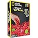NATIONAL GEOGRAPHIC Play Sand - 2 LBS of Sand with Castle Molds and Tray (Red) - A Kinetic Sensory Activity