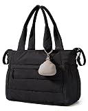 BAGSMART Diaper Bag Tote, Large Baby Bags for Mom, Hospital Bag for Labor Delivery, Lightweight Puffy Maternity Travel Tote with Changing Pad & Pacifier Case