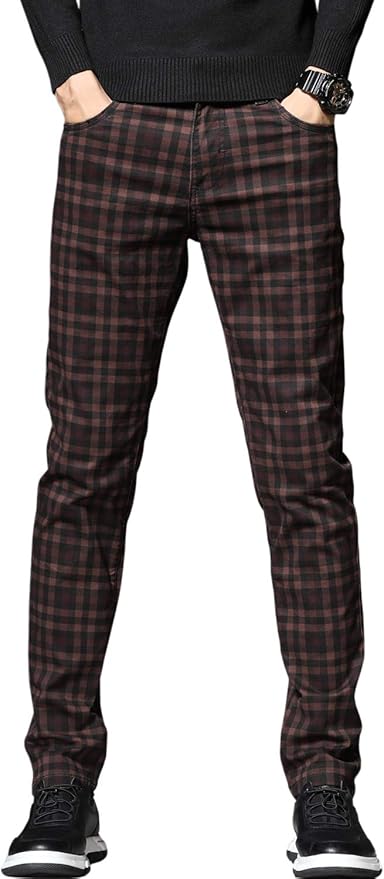 straight plaid pants